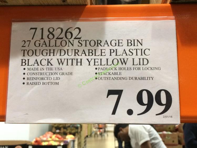 costco storage container 27 gallon